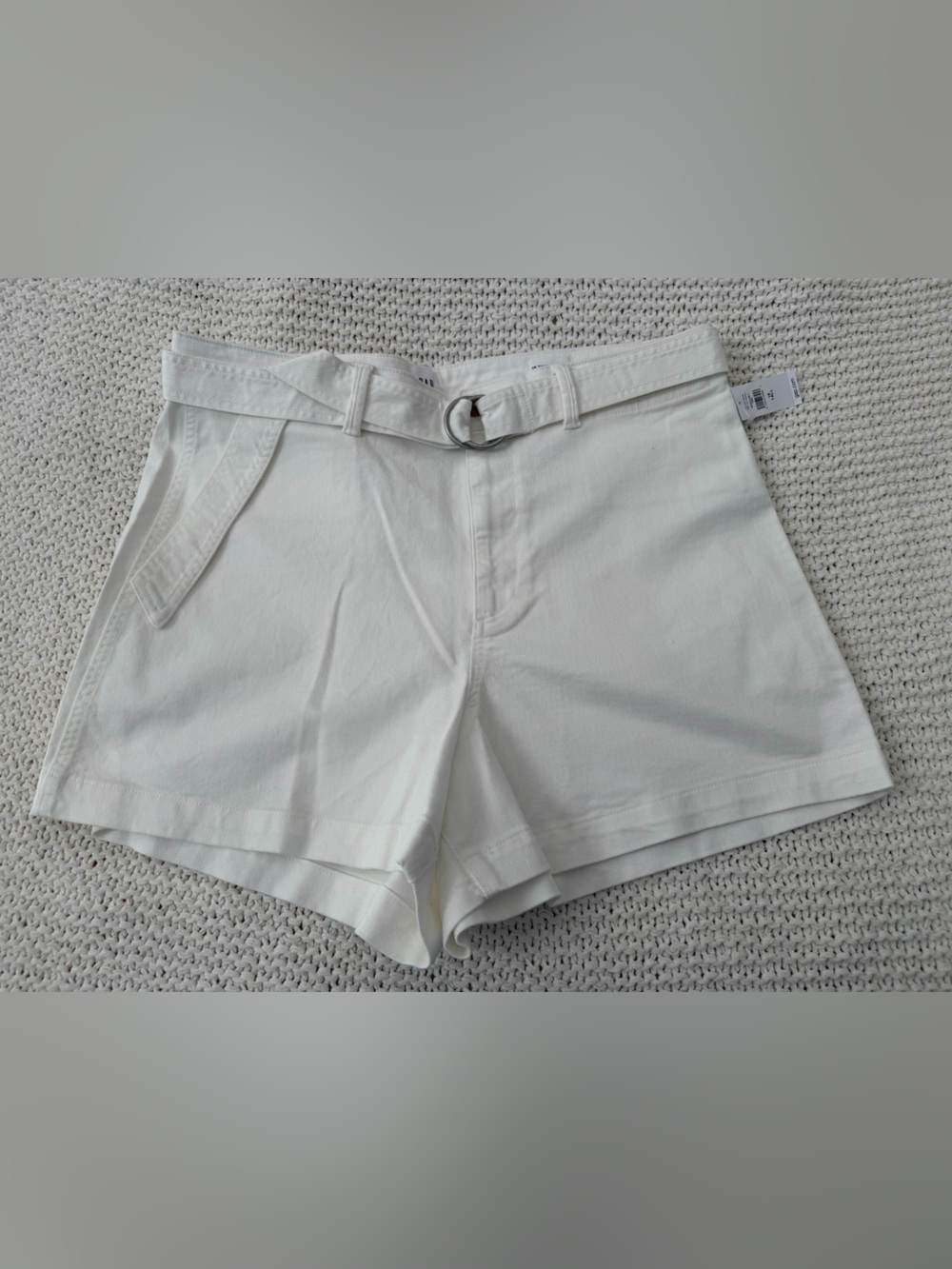 GAP White High-Rise Belted Women’s Shorts NWT